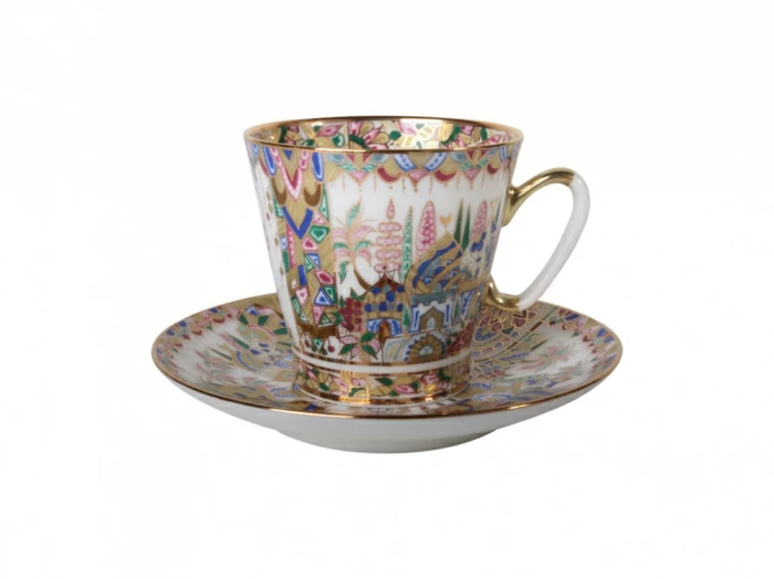 Wedgwood Moss Rose Чашка кофе с блюдцем